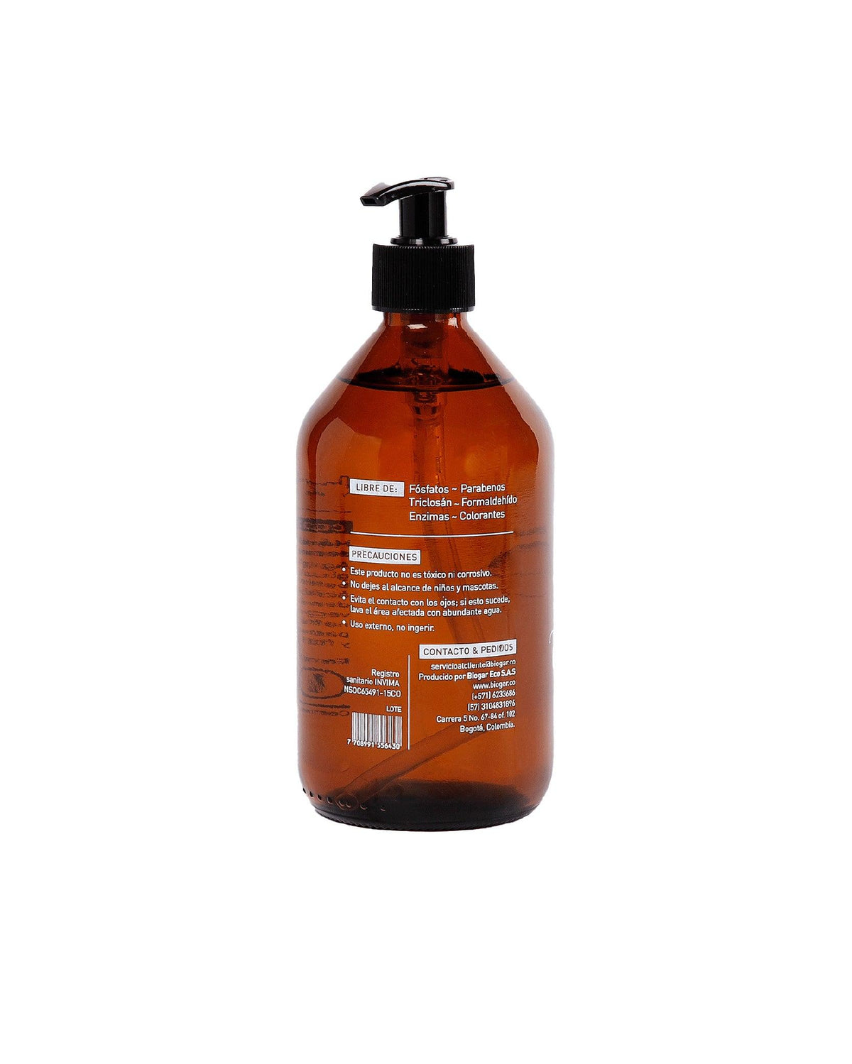 Jabón de Manos Hoja de Mango Ecológico 500Ml - Biogar
